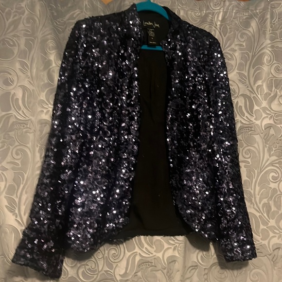 LONDONJEAN Jackets & Blazers - London Jean Navy Sequin Jacket Eras Tour Midnights Perfect! 14 EUC